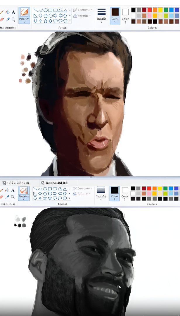 Portrait painted inside MS Paint